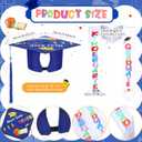 Wesiti Kindergarten 2026 Graduation Cap Gown Stole Set with Tassel Bracelet Certificate Graduation Gifts for Kids Boys Girls(33',Blue)