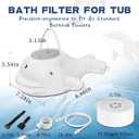 Upgraded Bath Filter 3.0, 15-Stage Bath Water Filter for Tub Faucet, Removes 99.9% of Chlorine & Contaminants, BPA-Free, 2500 Gallons, Hard Water Softener for Healthier Skin, Hair, Nails, Easy Install