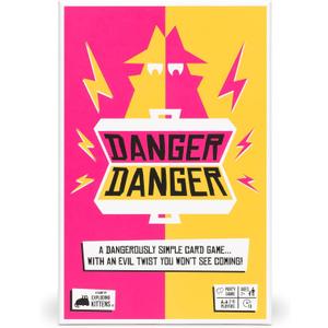 Exploding Kittens Danger Danger 2-8 Players - Ages 7+ - 10 Minutes to Play - Fast Paces Strategic Card Game - Party Game, Family Game Night, Kid and Adult Card Game