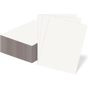 RLAVBL 50 Pack 8.5x11 Corrugated Cardboard Sheets, White Flat Cardboard Inserts for Shipping, Mailing, Packing, DIY Crafts