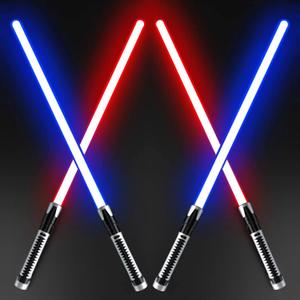 Light up Sword Saber 4-Pack - Color-Changing LED Blades with Sound Effects, Light Up Saber, Light Saber, Safe Dueling Set Gift for Boys & Girls