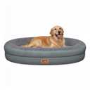 WOZOKE Orthopedic Dog Bed for Large Dogs, Waterproof Dog Bed for Large Size Dogs with Bolsters, Egg Crate Foam Sofa Bed with Washable Removable Cover & Non-Slip Bottom, Grey