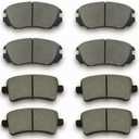 Ceramic Front Rear Brake Pads set fit for Buick Allure 2010,for Buick Lacrosse 2011-2016,for Buick Regal 2011-2017,for chevy Malibu 2013-2016,for Impala 2014-2020,for SAAB 9-5 2011