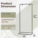 Wedding Welcome Sign Stand, 67" Tall Height - Black Metal Sign Holder with 6 Leather Straps, Easel Stand for Seating Charts & Event Décor