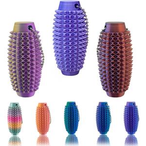 3PCS Upgrade Little Ouchies Pain Stim Fidget, 3D Printed Fidget Toys Anxiety Relief Items, Grippie Stim Keychain, Stim Toys for Autistic Adults, Hard Spiky Sensory Toys, Novelty Gifts for Friends