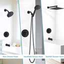 Replacement for Moen Posi-Temp Valve Only Shower Faucet Trim Kit (Valve& Catridge Not Inclued), Volume and Temperature Control Level Handle, Matte Black