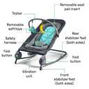 Summer Infant 2-in-1 Bouncer & Rocker Duo (Gray and Teal) Convenient and Portable Rocker and Bouncer for Babies Includes Soft Toys and Soothing Vibrations