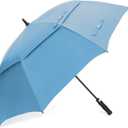 G4Free 54 Inch Automatic Open Golf Umbrella Oversize Extra Large Double Canopy Vented Windproof Waterproof Stick Umbrellas (54 inch, Sky Blue)