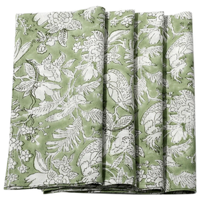 Cotton Cloth Napkins - Olive Green, Size 20"x 20", Dinner Napkins Set of 4