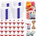 24 Set Fishing Candy Little Tackle Boxes for Birthday Party Favors with 24 Fishing Bobber 24 Thank You Cards for Making My Party Reel Fun Gone Fishing Theme Supplies Fishing Decorations (24)