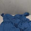 Flowy Chiffon Bridesmaid Dress with Scarf Strapless Formal Evening Dresses, Size 14, bl