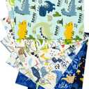 Dinosaur Quilt Fat Quarters Fabric Bundles Cotton Cartoon Dino World Fabric for Baby Boy Kids 18"x 22" (7pcs) SZRUIZFZ