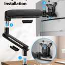 HUANUO Ultrawide Monitor Arm for 13 40" Screens, Single Monitor Mount Holds up to 26.4lbs, Adjustable Monitor Stand with C-Clamp & Grommet Base, VESA Mount 75x75mm/100x100mm
