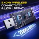 WolfLawS Wireless Gaming Headset for PS5, PC, PS4, 2.4G/Bluetooth Gaming Headphones with Noise Canceling Microphone, USB and Type-C Connector, 7.1 Surround Sound, RGB Lighting, 60H Battery