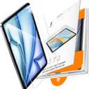 iGluz 2 Pack Screen Protector for iPad Air 13"(7th/6th Gen.) M3/M2 2025/2024 9H+ Tempered Glass Screen Protector with Easy-Install Box[12FT Military Grade Shatterproof] HD Clarity,Scratch Resistant