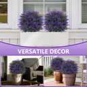 Grooy 4 Pack Artificial Lavender Topiary Balls with Ground Spikes