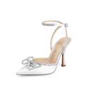 DREAM PAIRS Women's High Heels Destiny Closed Toe Strappy Heels Sexy Rhinestone Ankle Strap Pumps Wedding Bridal Party Dress Shoes Destiny,Size 9,5,White,SDPU2208W
