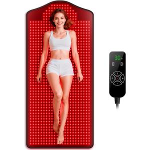 Red Light Therapy for Body, Infrared Light Therapy, 73"x 32" Red-Light Mat for Full Body, 1090 LEDs, 3-in-1 LED Bead, 660nm & 850nm, Pain Relief, Light-Therapy for Dogs, Knee, Shoulder, Back