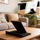 Metal Stand Fit for Skylight Calendar Max 27 inch, Digital Calendar Display Desk Mount Base with Anti-Slip Mat, Widen Base, with Wear-Resistant Felt, Alternative to Wall-Mounted (Black)