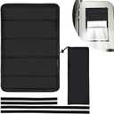 Magnetic RV Window Shade, 16"x25", Double-Side Foldable Blackout Shade, Reflective Skylight Shade Cover for Camper, with Storage Bag, Black