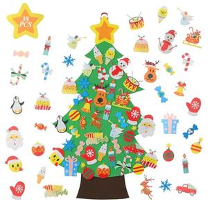 Felt Christmas Tree - 3.1 FT Wall Felt Christmas Tree for Kids with 38 Pcs Ornaments, DIY Xmas Gifts for Christmas Decorations