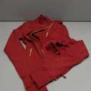 SUUKSESS Women Golden Full Zip Up Workout Cropped Jackets Lightweight Athletic Yoga Tops (Small, Dull Red)