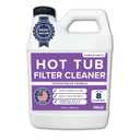 Hot Tub Filter Cleaner - 6 Month Supply - 4 to 8 Uses - 32 oz Spa Filter Cartridge Cleaner - Hot Tub & Pool Filter Cleaner Soaking Solution - No Residue or Foam - Restores Filter - Safe & Non-Toxic