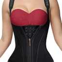 Waist Trainer for Women - Workout Tummy Control Girdle, Adjustable Shoulder Strap Body Shaper Small, Black Classic