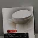 Delta Faucet Morgan Elongated Slow-Close White Toilet Seat with Non-Slip Seat Bumpers, White 811903-WH