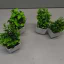 4 x Der Rose 4 Pack Fake Plants Mini Artificial Greenery Potted Plants for Home Decor Indoor Office Table Room Farmhouse
