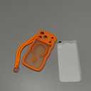 3 in 1 Magnetic for iPhone 17 Pro Case, 1X Screen Protector+1X Wrist Strap, Cute Wavy[Full Camera Protection] [Fit for MagSafe], Trendy Matte Women Girly Case for iPhone 17 Pro 6.3", Cosmic Orange