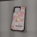 TopPerfekt Compatible with iPhone 16 Pro Max Wallet Case with Card Holder, 360°Rotation Finger Ring Holder Kickstand Protective RFID Blocking PU Leather Pattern Double Buttons 6.9" Pink Cow