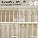 Linen Beige Pinch Pleated Curtains 80 Inches Long 2 Panels Set for Living Room Bedroom, Pinch Pleated Light Filtering Back Tab Drapes Neutral Modern Farmhouse Window Decor 80 Inch
