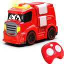 Remote Control Car for Toddlers 1-3 Fire Truck Toy for Ages 2-4 Lights & Sounds Emergency Cars Preschoolers Fire Engine for Boys & Girls