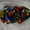 Konictom 25 FT C9 Clear Multicolor Christmas String Light Outddor,Vintage Christmas Lights with 26 Edison Bulbs(1 Spare), C9/ E17 Base,Multicolor Lights for Xmas Tree Party Backyard Wedding Decor