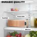 Slide-Out Bread Storage Container with Airtight Lid, Clear Plastic Bread Box with Drawer Tray for Sandwich Loaves, Bagels & Buns, 1355 in BPA-Free Bread Keeper for Counter, Pantry & Freezer