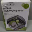JASIWAY Dish Drying Rack in Sink, Expandable Stainless Steel Dish Drainers for Kitchen Counter, Dish Dryer Rack for Inside Sink, Over The Sink Dish Racks with Utensil Holder, Silver