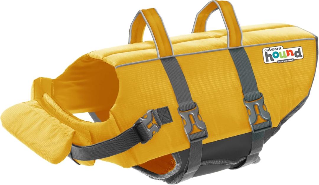 Outward Hound Granby Splash Yellow Dog Life Jacket, XL