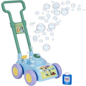 BLUEY Bubble Lawn Mower for Toddlers, Bubble Blowing Machine with Sound for Indoor and Outdoor Gardening Toy, Plays Bluey Music, Birthday, Party Favor for Preschool Girls and Boys