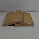 Artmeer Bed Tray Table with Foldable Legs,Bamboo Breakfast Tray with Handles Ideal for Sofa, Bed, Eating,Working,Used As Laptop Desk Snack Tray 2 Pack Bamboo (Medium)