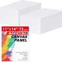 Canvas Boards for Painting 72 Pack 11x14 Inch Canvas Panels, 100% Cotton White Blank Art Supplies for Acrylics Oil Watercolor Tempera Paints