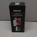 Mueller Smoothie Blender for Smoothies - Personal Blender for Shakes, Frozen Drinks, Baby Food & More, 15oz Travel Cup and Lid, Durable Stainless Steel Blades for Powerful Blending Performance, Black
