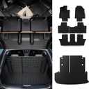 Floor Mats Compatible with 2024 2025 Toyota Grand Highlander Trunk Mat Cargo Liner TPE Back Seat Cover Protector 2024 Grand Highlander Accessories