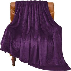 BEDELITE Fleece Blanket Purple Throw Blankets for Couch & Bed, Luxury Plush Cozy Fuzzy Blanket 50" x 60", Super Soft Warm Lightweight Throw Blanket for Travel Camping
