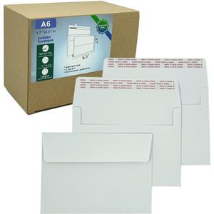 A6 Invitation envelopes 120 PCS 4.7x6.5 in - windowless design 120GSM white paper envelopes with printable quick self-seal for invitations, greeting cards, photos invoices