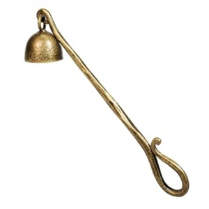 BEGINS Candle Snuffer Gold Hand-Forged Steel, Long Handle Vintage Candle Wick Extinguisher, Solid Metal Retro Candle Accessory