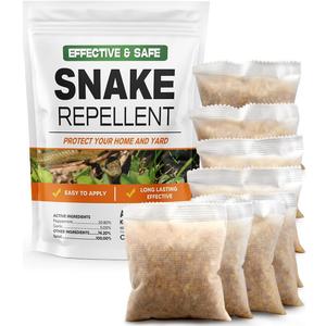 LEBMP Snake Repellent for Yard, Snake Away Repellent for Outdoors, Pet Safe Snakes Repellant, Garden Snake Deterrent, Keep Snakes Out of Backyard, Garage, House-8 Pouches