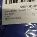 storeofbaby Girls Casual Ruffle Dress Elegant A-Line Flowy Dresses with Belt 5-14 Years (8-9 Years)