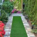 Garland Rug Artificial Grass 2 ft. x 12 ft. Indoor/Outdoor Area Rug Runner Green -Lush Green, Durable, and Low-Maintenance for Patios, Lawns, and More