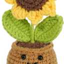 2 x Coruja Graduation Gifts for Class of 2026,Handmade Positive Crochet Sunflower with Card, Mental Health Emotional Cheer Up Support Positive Teacher Gifts for Women Mom Dad Birthday Graduation Coworker